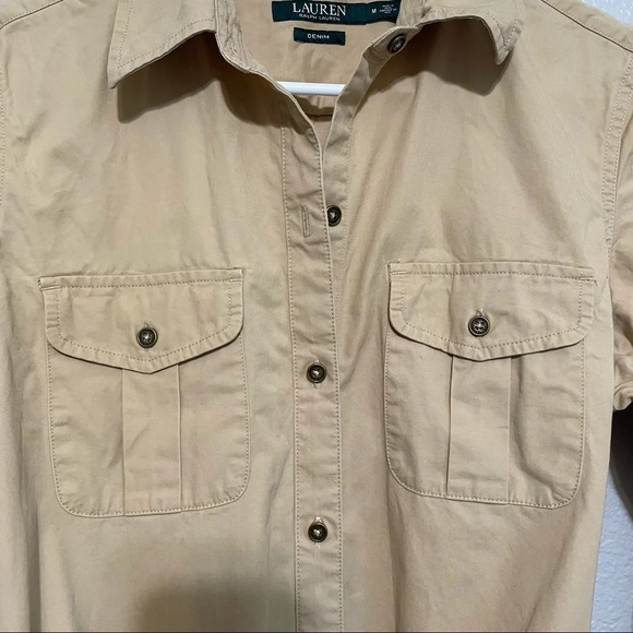 Lauren Ralph Lauren Khaki Denim Trench Coat​​​​ - Picture 4 of 9